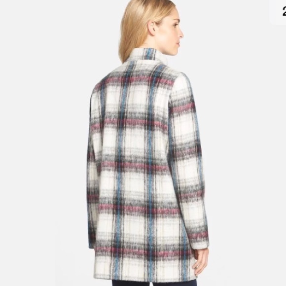KENNETH COLE NEW YORK Plaid Peacoat - Picture 5 of 8